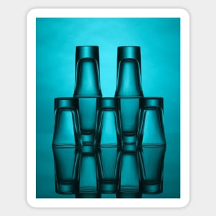 Blue shot glasses Sticker